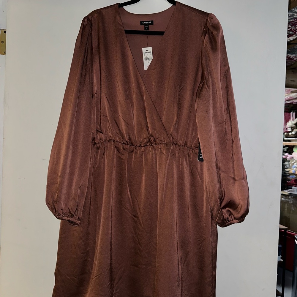 Silk Long-Sleeve Dress